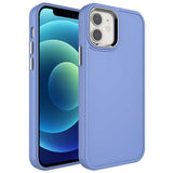 Apple iPhone 12 Kılıf Metal Çerçeve ve Buton Tasarımlı Sert Zore Botox Kapak