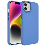 Apple iPhone 12 Kılıf Metal Çerçeve ve Buton Tasarımlı Silikon Zore Luna Kapak