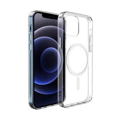 Apple iPhone 12 Mini Kılıf M-safe Şarj Özellikli Şeffaf Sert PC Zore Embos Kapak