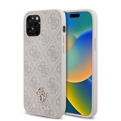 Apple iPhone 12 Pro Kılıf Guess Orjinal Lisanslı M-safe Şarj Özellikli Small 4G Classic Kapak
