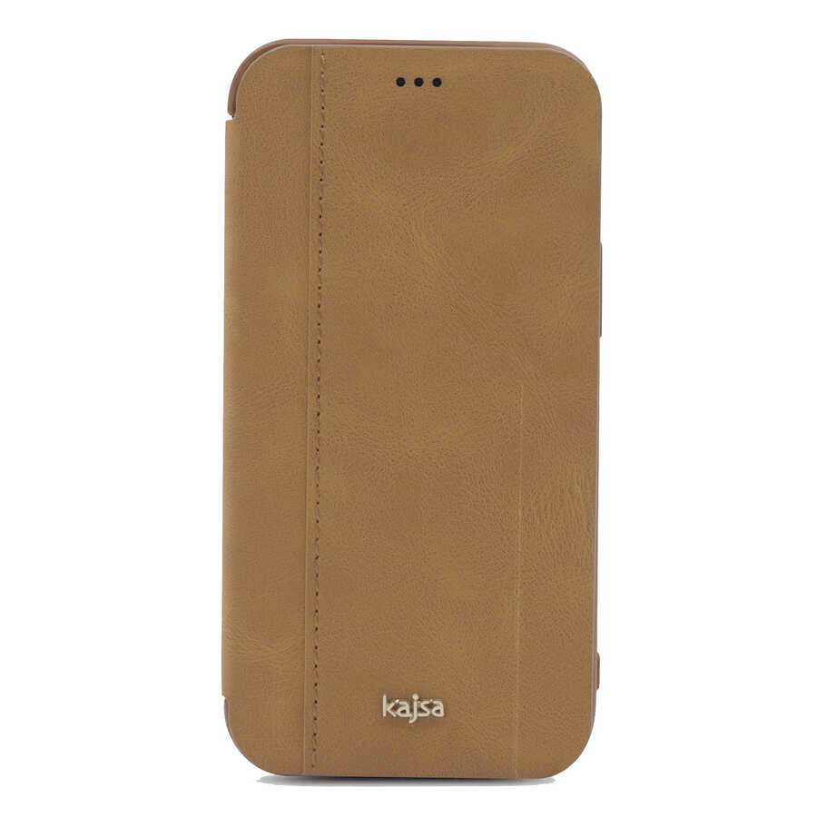Apple iPhone 12 Pro Max Kılıf Kajsa Dale Serisi Parallel PU Folio Kapaklı Kılıf