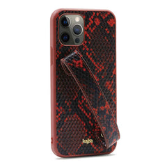 Apple iPhone 12 Pro Max Kılıf Kajsa Glamorous Serisi Snake Handstrap Kapak