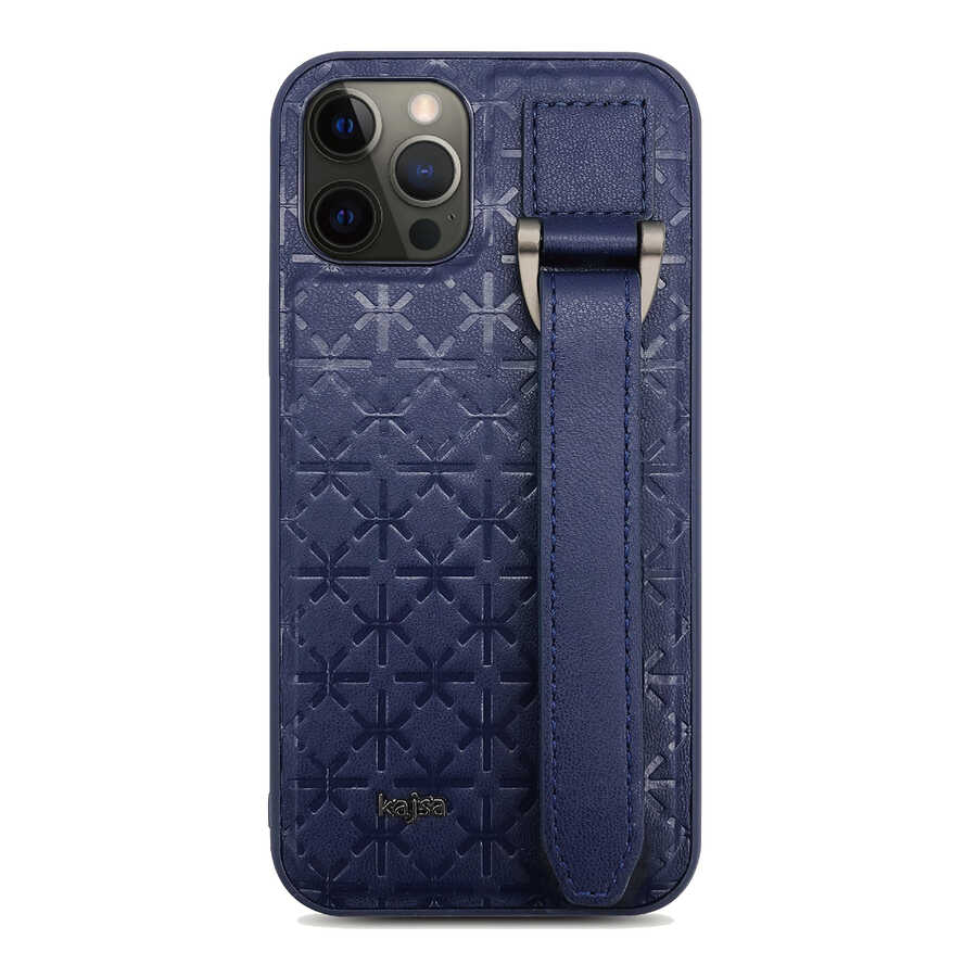 Apple iPhone 12 Pro Max Kılıf Kajsa Neo Clasic Serisi Mono K Strap Kapak