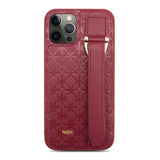 Apple iPhone 12 Pro Max Kılıf Kajsa Neo Clasic Serisi Mono K Strap Kapak