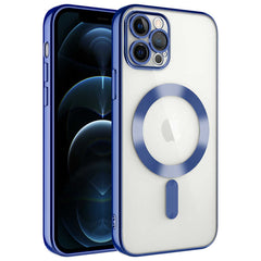 Apple iPhone 12 Pro Max Kılıf Kamera Korumalı M-safe Wireless Şarj Özellikli Zore Demre Kapak