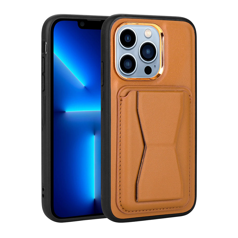 Apple iPhone 12 Pro Max Kılıf Kartlıklı Standlı Pu Deri Zore Memo Kapak