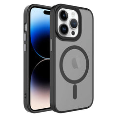 Apple iPhone 12 Pro Max Kılıf Mat Arka Yüzey Wireless Şarj Özellikli Zore Flet M-safe Kapak