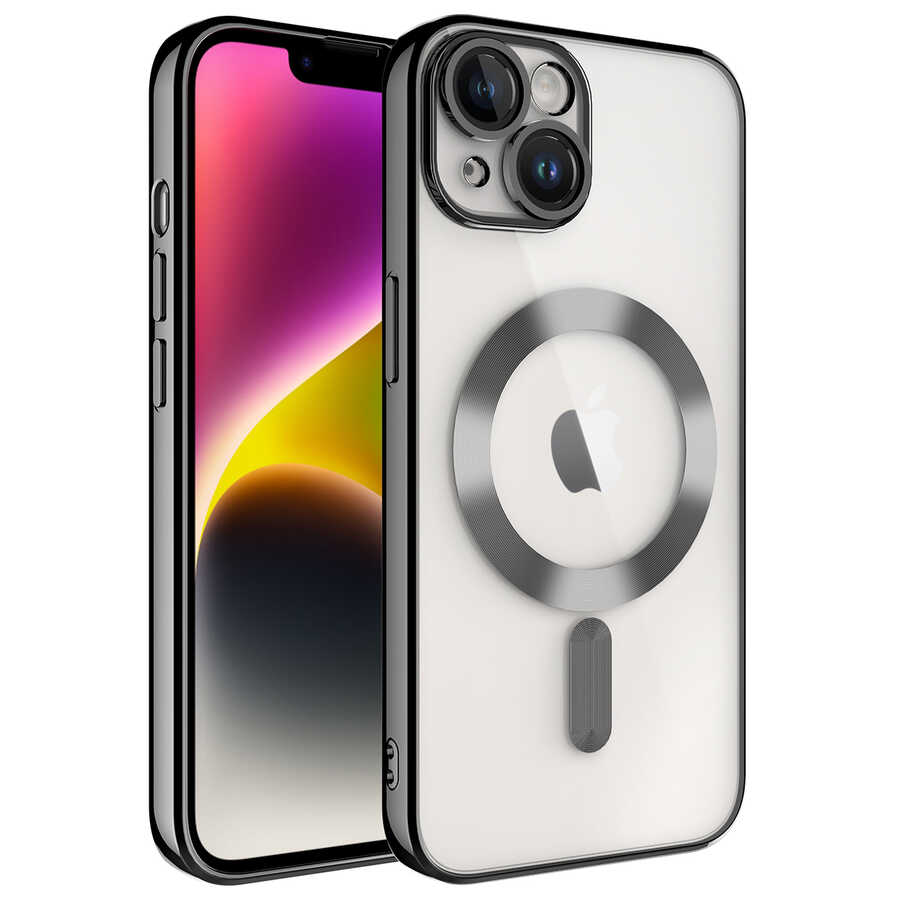 Apple iPhone 13 Kılıf Kamera Korumalı M-safe Wireless Şarj Özellikli Zore Demre Kapak