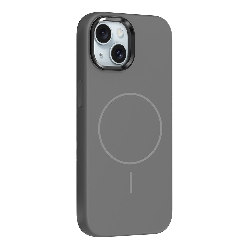 Apple iPhone 13 Kılıf M-Safe Şarj Özellikli Metal Kamera Çerçeveli Zore Edi Silikon Kapak