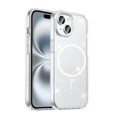 Apple iPhone 13 Kılıf M-safe Şarj Özellikli Parlayan Simli Saydam Renkli Zore Maris Kapak