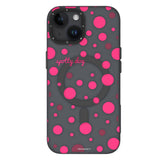 Apple iPhone 13 Kılıf M-safe Şarj Özellikli Polka Dot Desenli Youngkit Spots Serisi Kapak