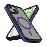 Apple iPhone 13 Kılıf M-safe Şarj Özellikli Renkli Kenar Airbag Şeritli Zore Lamer Kapak