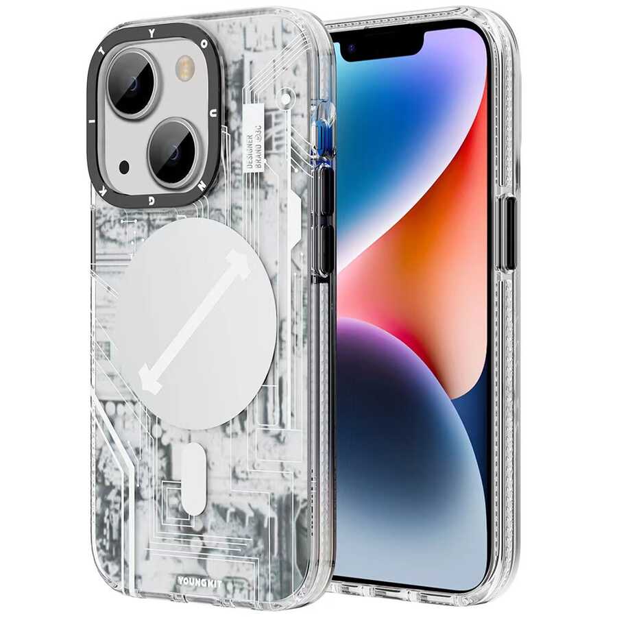 Apple iPhone 13 Kılıf M-safe Şarj Özellikli YoungKit Technology Serisi Kapak