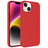 Apple iPhone 13 Kılıf M-safe Wireless Şarj Özellikli Pastel Renk Silikon Zore Plas Kapak