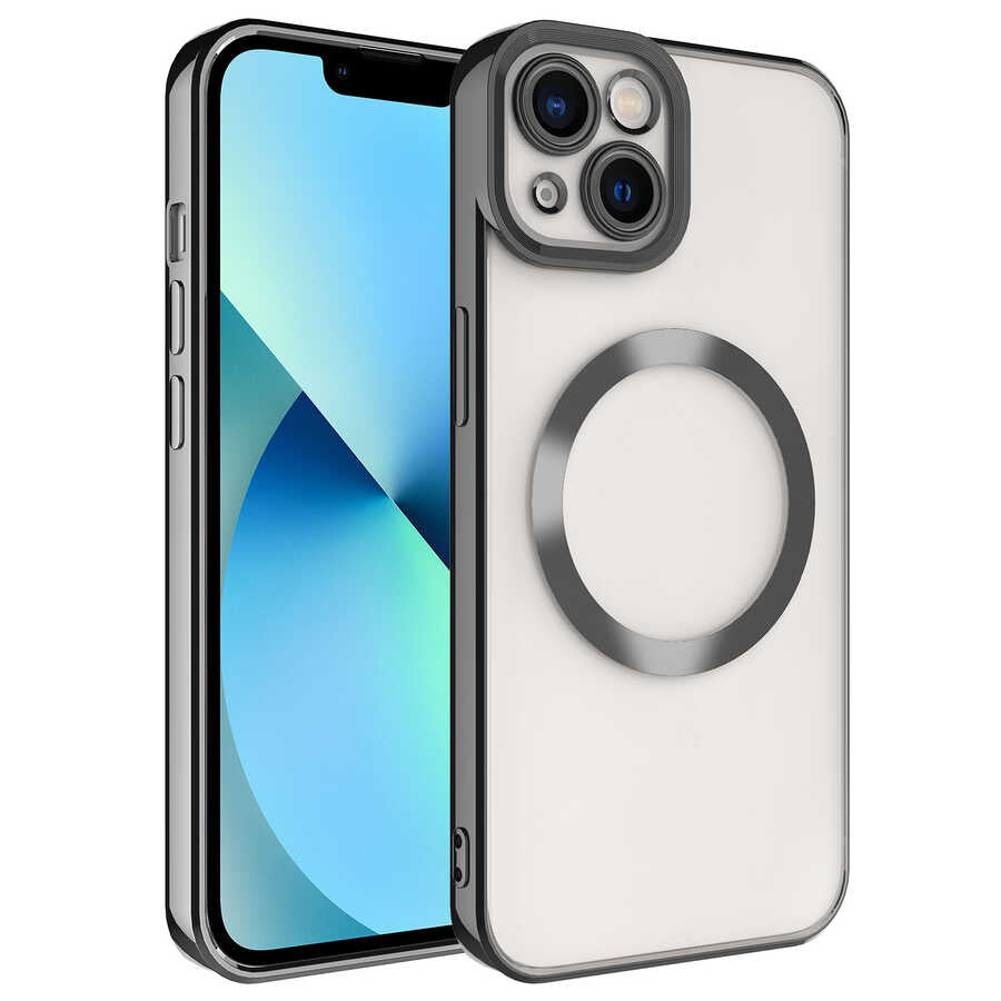 Apple iPhone 13 Kılıf M-safe Wireless Şarj Özellikli Zore Setro Silikon
