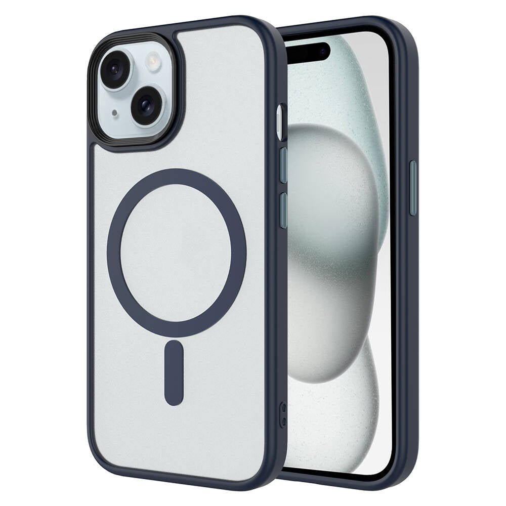 Apple iPhone 13 Kılıf Mat Arka Yüzey Wireless Şarj Özellikli Zore Flet M-safe Kapak