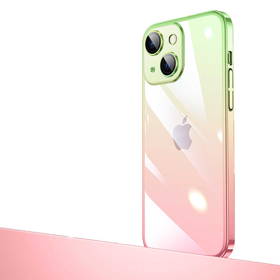 Apple iPhone 13 Kılıf Parlak Renk Geçişli Kamera Korumalı Zore Senkron Kapak