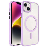Apple iPhone 13 Kılıf Wireless Şarj Özellikli Zore Krom M-safe Silikon Kapak
