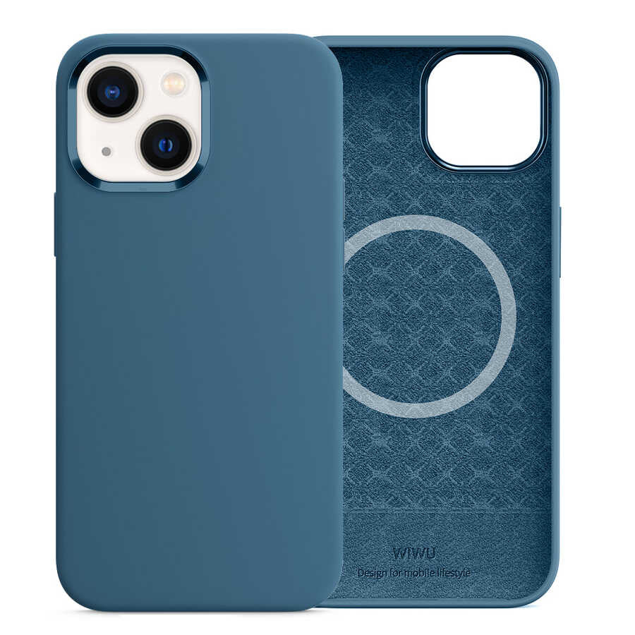 Apple iPhone 13 Kılıf Wiwu M-safe Magnetic Silikon Kapak