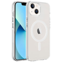 Apple iPhone 13 Kılıf Zore M-safe Şarj Özellikli Buzlu Transparan C-Pro Sert Kapak
