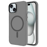 Apple iPhone 13 Kılıf Zore M-safe Şarj Özellikli Buzlu Transparan C-Pro Sert Kapak