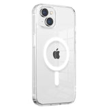 Apple iPhone 13 Mini Kılıf M-safe Şarj Özellikli Şeffaf Sert PC Zore Embos Kapak