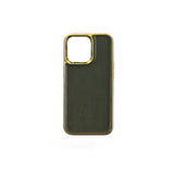 Apple iPhone 13 Mini Kılıf Wiwu Genuine Leather Gold Calfskin Orjinal Deri Kapak