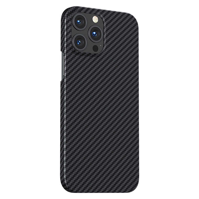 Apple iPhone 13 Pro Kılıf M-safe Özellikli Karbon Fiber Benks Essential Kevlar Kapak