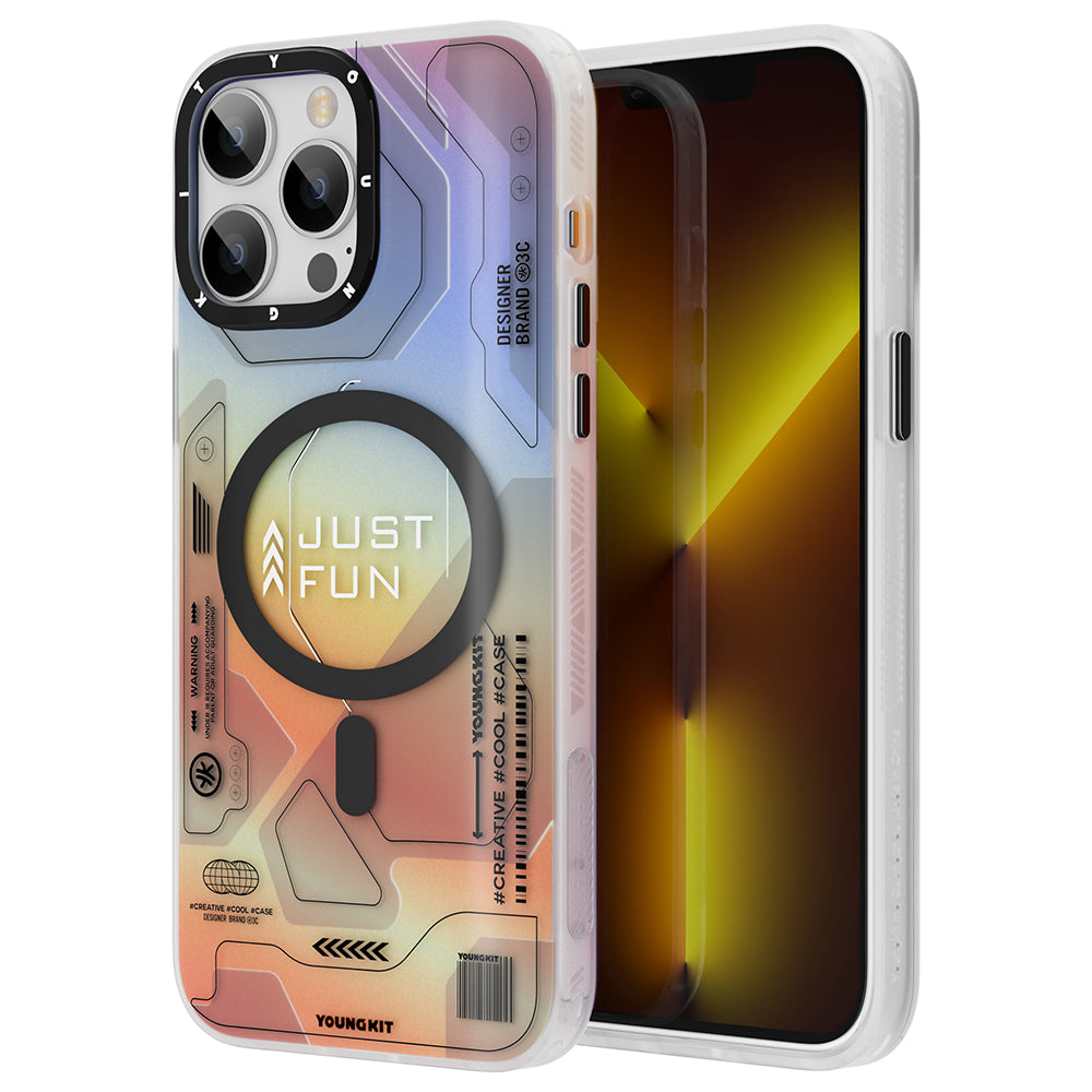 Apple iPhone 13 Pro Kılıf M-safe Şarj Özellikli YoungKit Metaverse Serisi Kapak