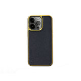 Apple iPhone 13 Pro Kılıf Wiwu Genuine Leather Gold Calfskin Orjinal Deri Kapak