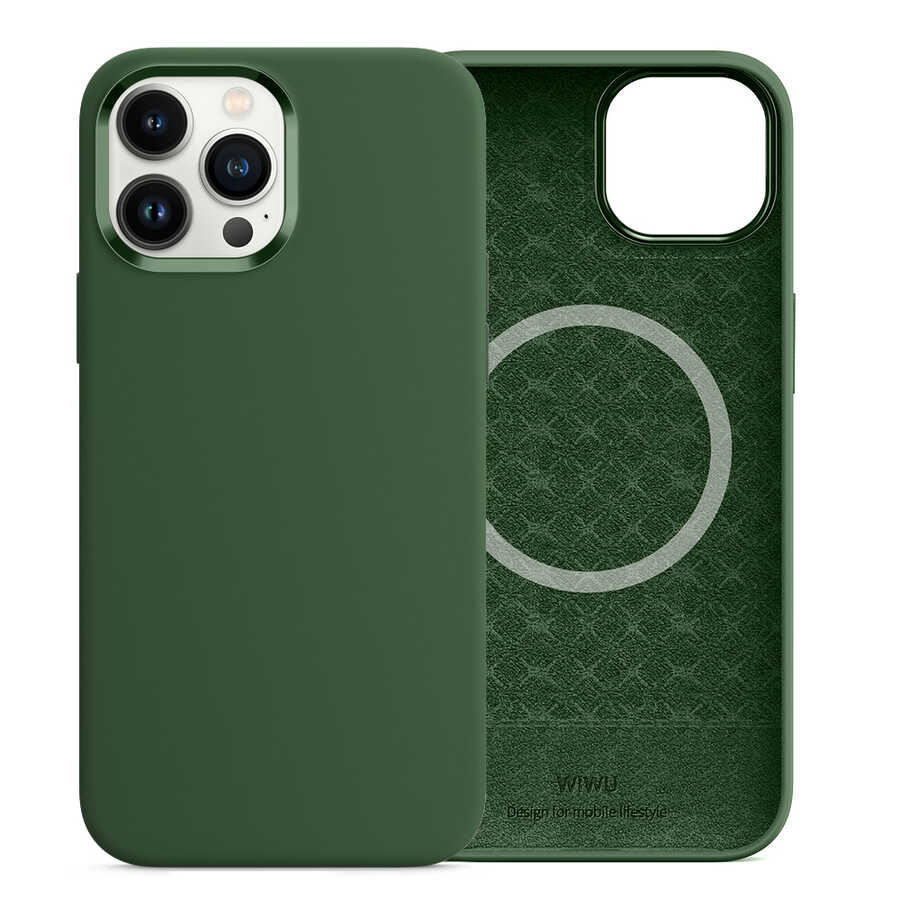 Apple iPhone 13 Pro Kılıf Wiwu M-safe Magnetic Silikon Kapak
