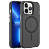 Apple iPhone 13 Pro Kılıf Zore M-safe Şarj Özellikli Buzlu Transparan C-Pro Sert Kapak