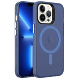 Apple iPhone 13 Pro Kılıf Zore M-safe Şarj Özellikli Buzlu Transparan C-Pro Sert Kapak