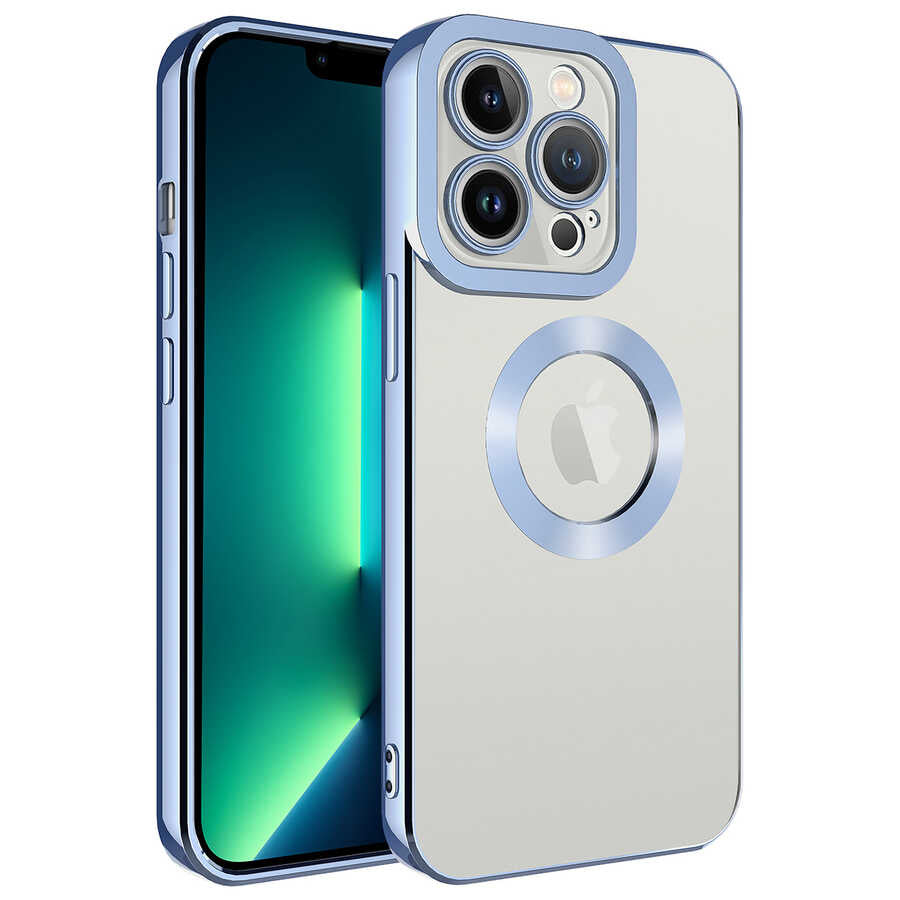 Apple iPhone 13 Pro Max Kılıf Kamera Korumalı Logo Gösteren Zore Omega Kapak
