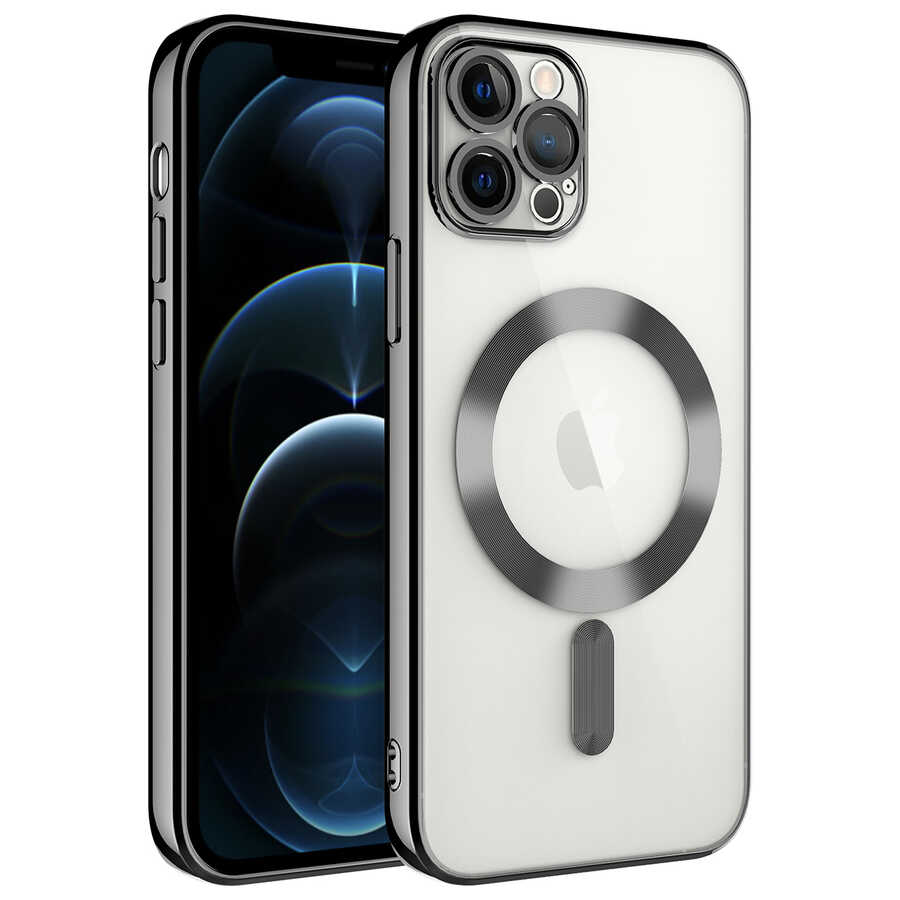 Apple iPhone 13 Pro Max Kılıf Kamera Korumalı M-safe Wireless Şarj Özellikli Zore Demre Kapak