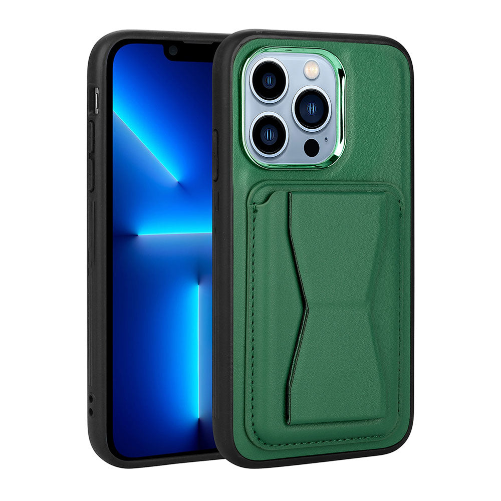 Apple iPhone 13 Pro Max Kılıf Kartlıklı Standlı Pu Deri Zore Memo Kapak