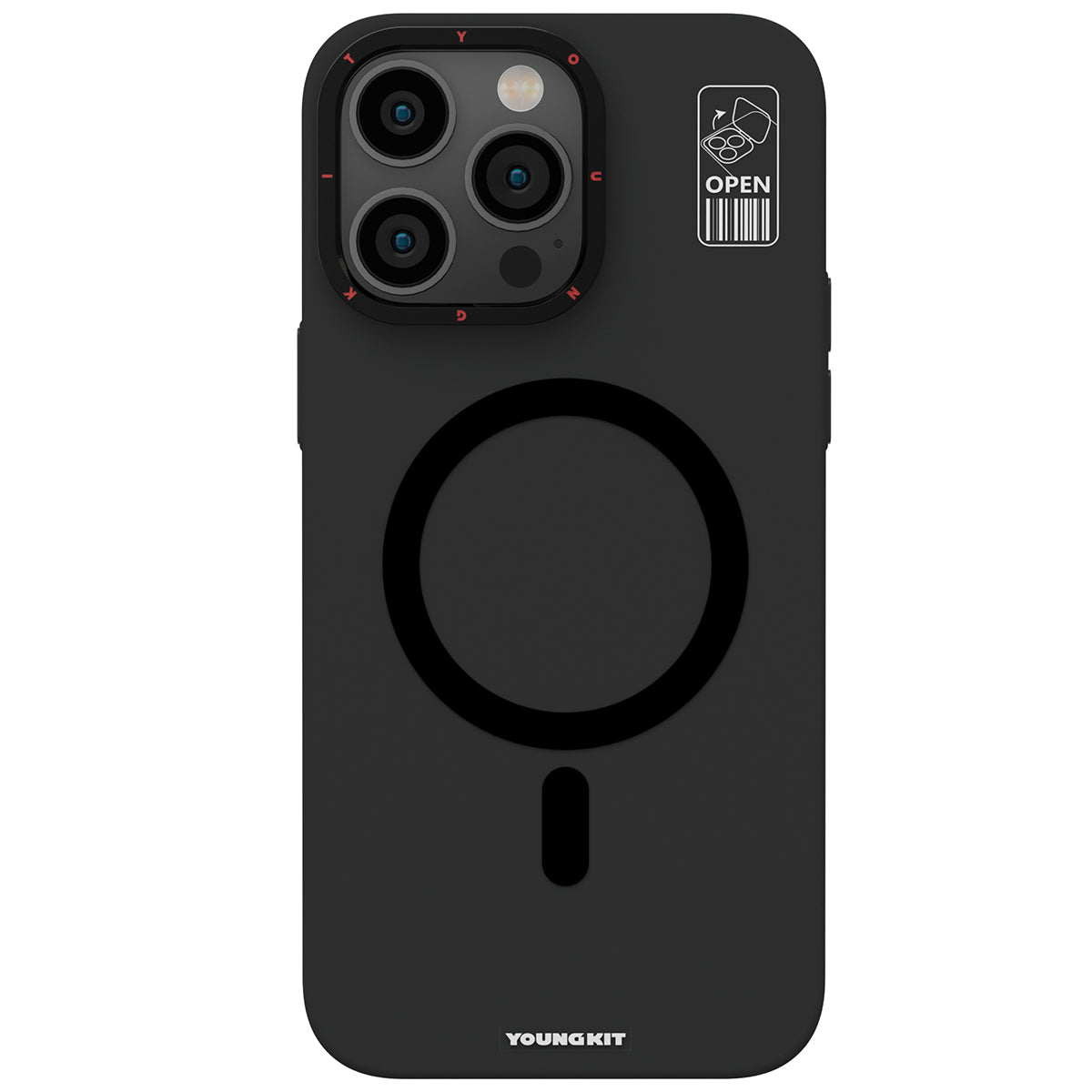 Apple iPhone 13 Pro Max Kılıf M-safe Şarj Özellikli Standlı YoungKit Hermit Bracket Serisi Kapak