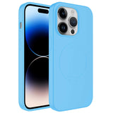 Apple iPhone 13 Pro Max Kılıf M-safe Wireless Şarj Özellikli Pastel Renk Silikon Zore Plas Kapak