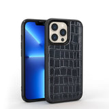Apple iPhone 13 Pro Max Kılıf Wiwu Croco Pattern Calfskin Orjinal Deri Kapak