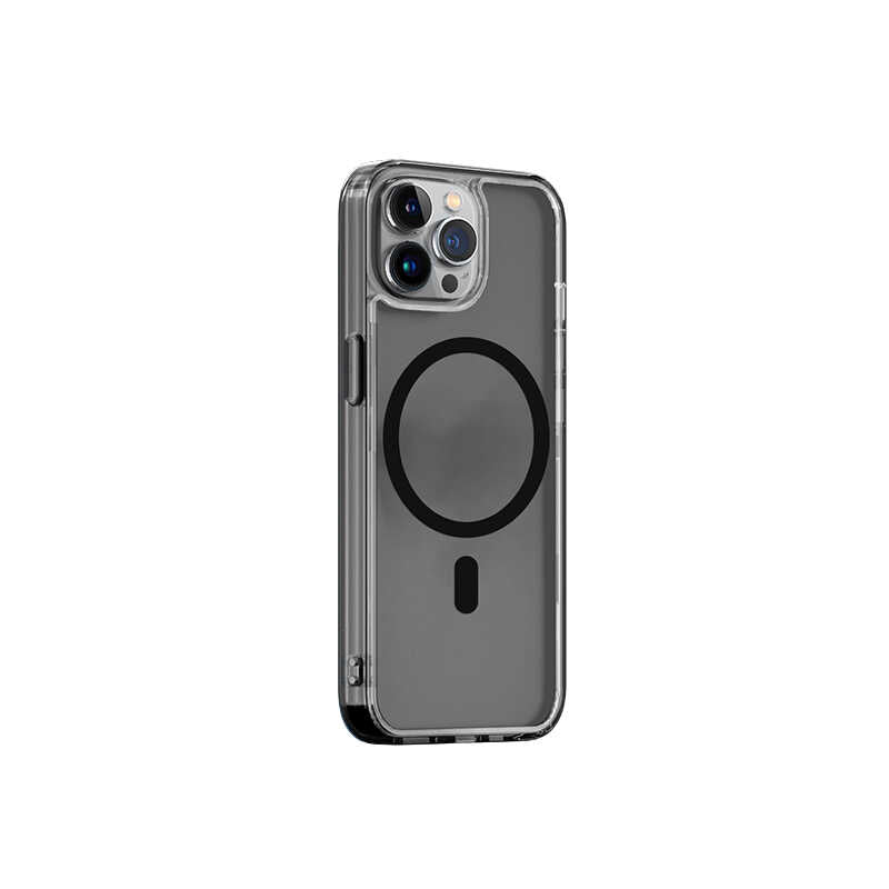 Apple iPhone 13 Pro Wiwu M-safe Şarj Özellikli Lens Korumalı Şeffaf Silikon Kapak
