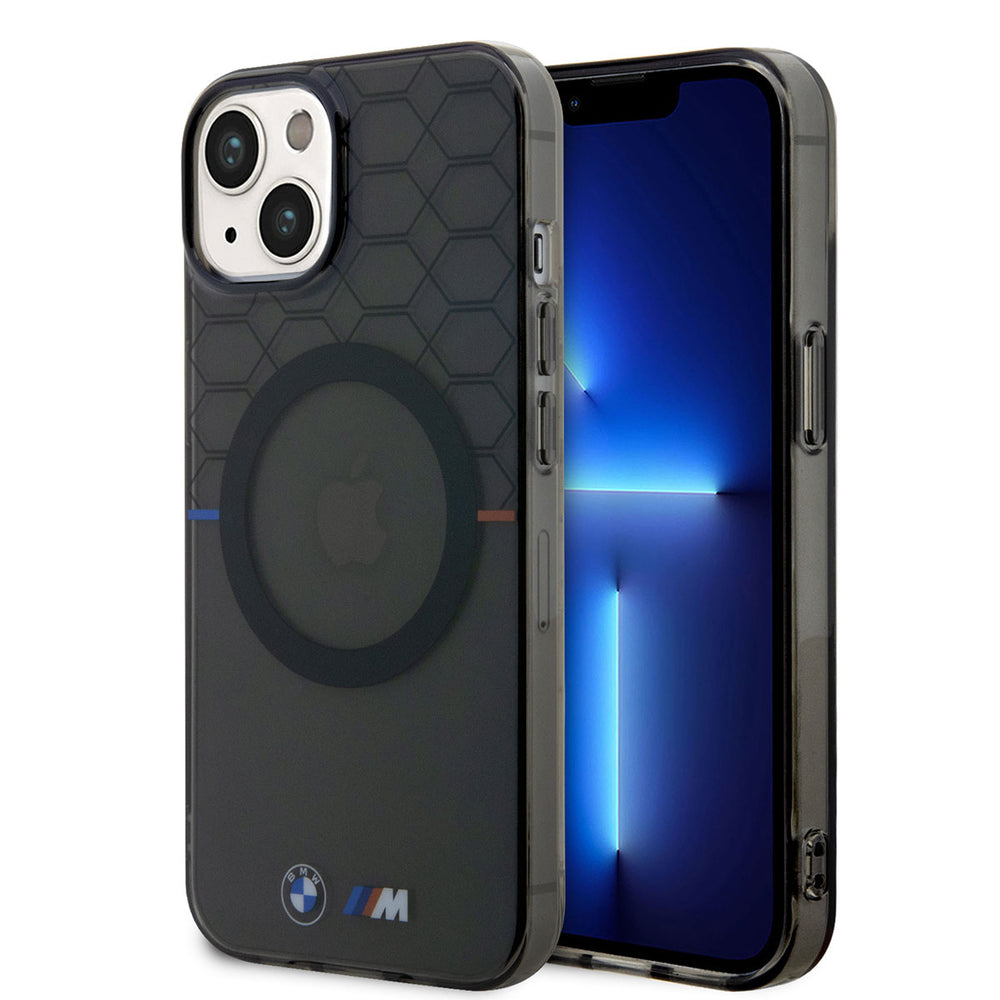 Apple iPhone 14 Kılıf BMW M-safe Şarj Özellikli Transparan M Dizayn Kapak