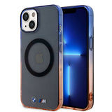 Apple iPhone 14 Kılıf BMW M-safe Şarj Özellikli Transparan Renk Geçişli Dizayn Kapak