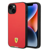 Apple iPhone 14 Kılıf Ferrari Orjinal Lisanslı PU Deri İtalyan Bayrak Dizayn Kapak