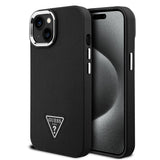 Apple iPhone 14 Kılıf Guess Orjinal Lisanslı M-safe Şarj Özellikli Grained Triangle Kapak