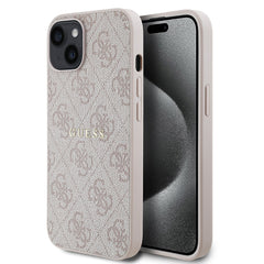 Apple iPhone 14 Kılıf Guess Orjinal Lisanslı M-safe Şarj Özellikli 4G Desen Yazı Logolu Kapak