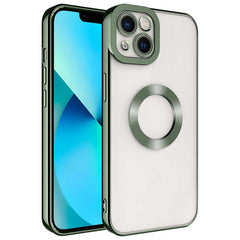 Apple iPhone 14 Kılıf Kamera Korumalı Logo Gösteren Zore Omega Kapak