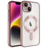 Apple iPhone 14 Kılıf Kamera Korumalı M-safe Wireless Şarj Özellikli Zore Demre Kapak