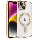 Apple iPhone 14 Kılıf Kamera Korumalı M-safe Wireless Şarj Özellikli Zore Demre Kapak