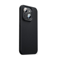 Apple iPhone 14 Kılıf Karbon Fiber M-safe Şarj Özellikli Benks 600D Hybrid Kevlar Kapak