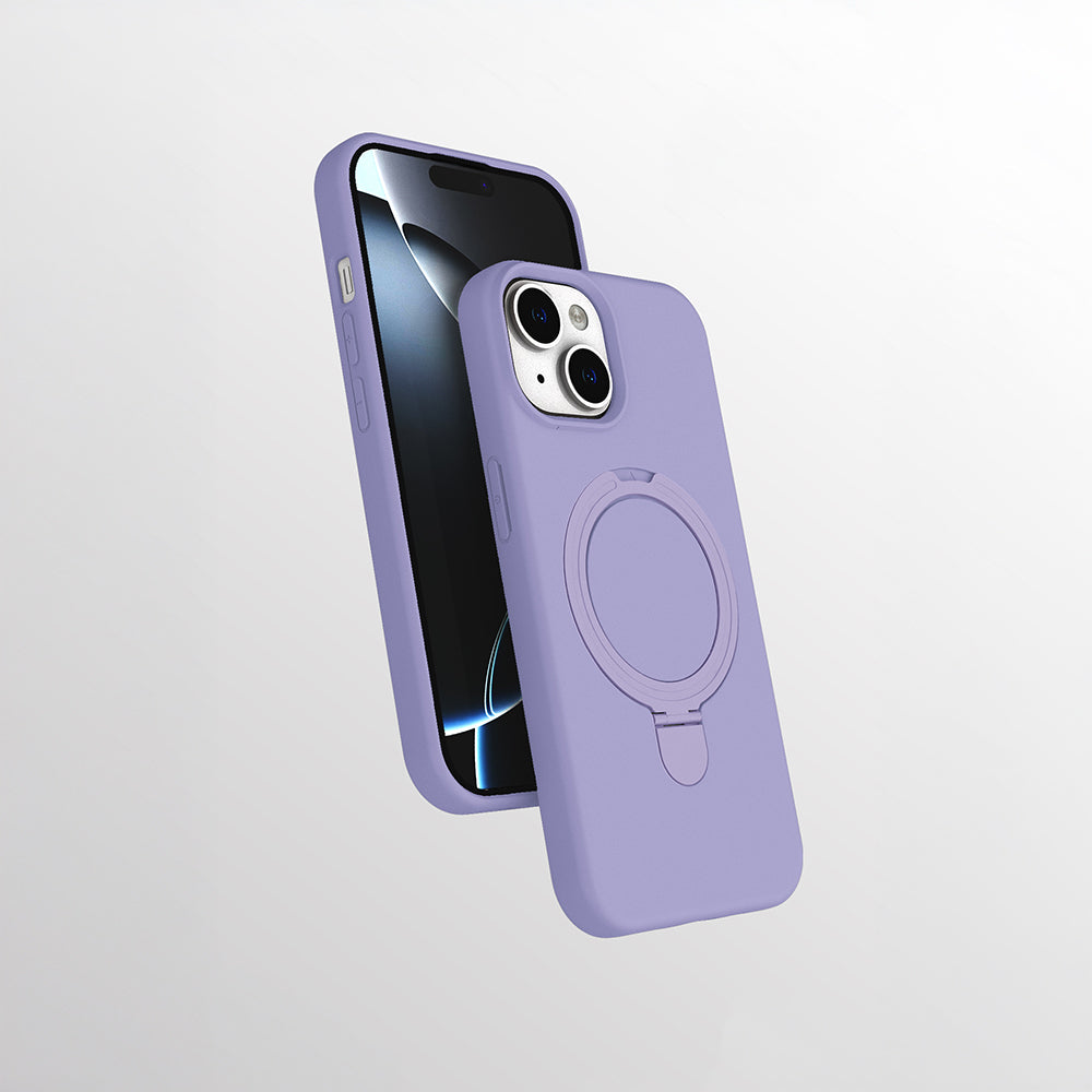 Apple iPhone 14 Kılıf M-safe Şarj Özellikli Standlı Zore Samara Kapak
